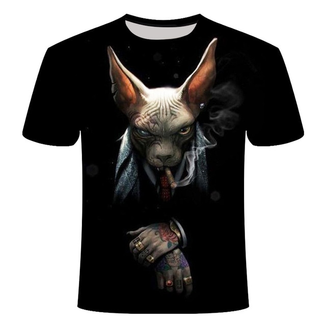 T-Shirts 3-D Printed Animal - Image 2