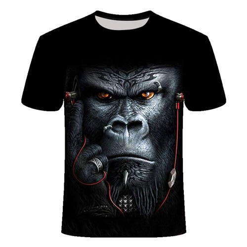 T-Shirts 3-D Printed Animal - Image 5