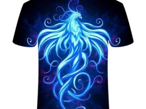 Blue Flaming Design T-Shirt (Unisex)