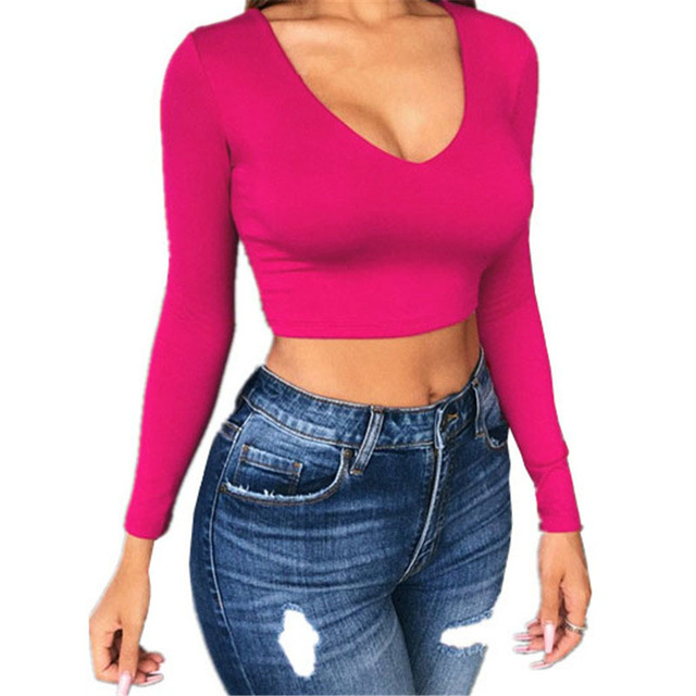 Crop Top T-Shirts Harajuku Long Sleeve - Image 3