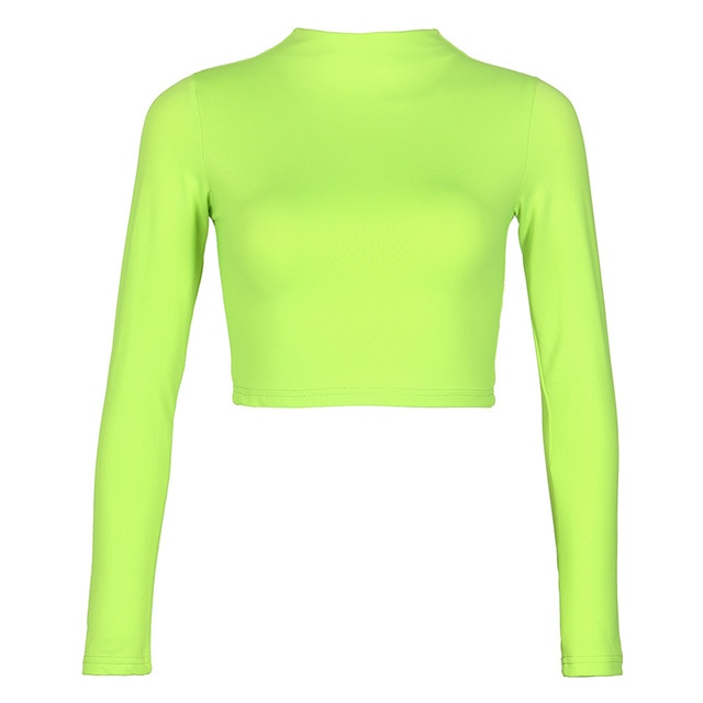 Crop Top T-Shirts Harajuku Long Sleeve