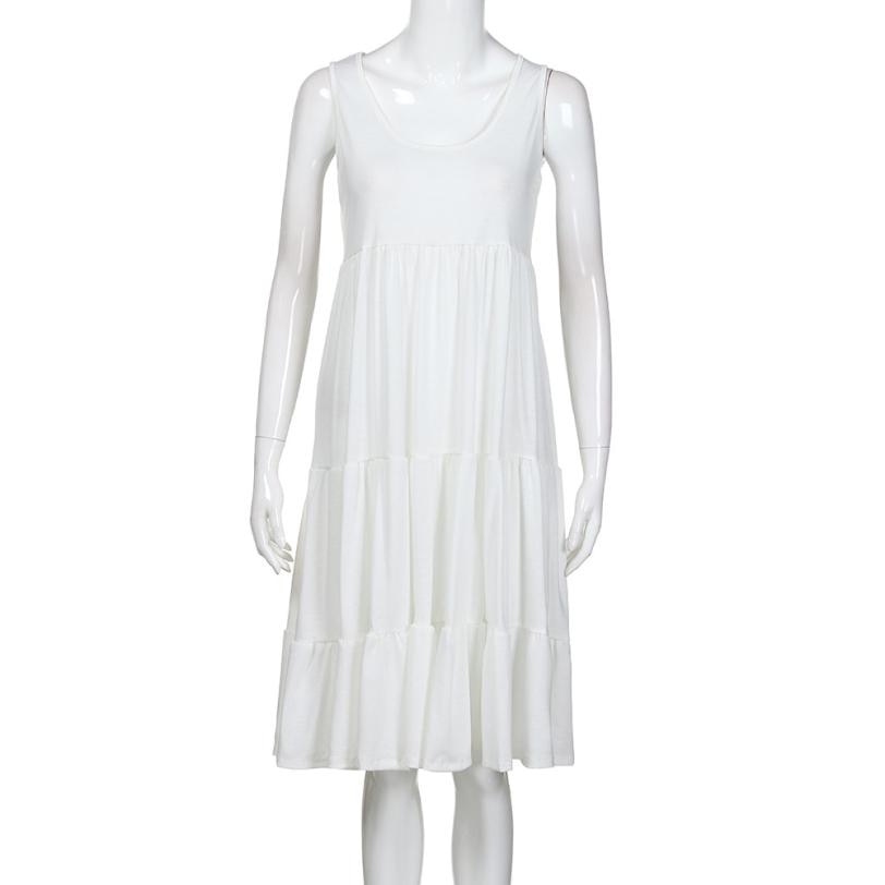 Solid Sleeveless Lace Party Dress - Image 4