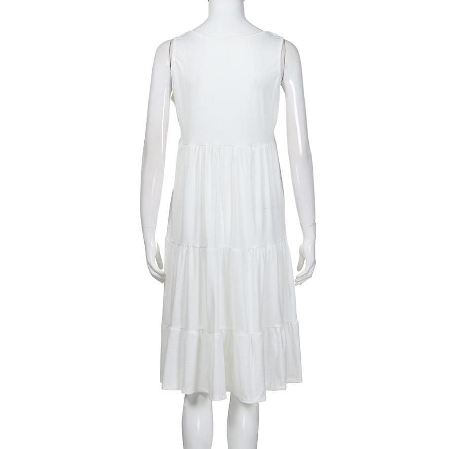 Solid Sleeveless Lace Party Dress - Image 6