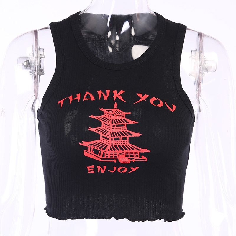O Neck Off Shoulder Tank Top - Image 6
