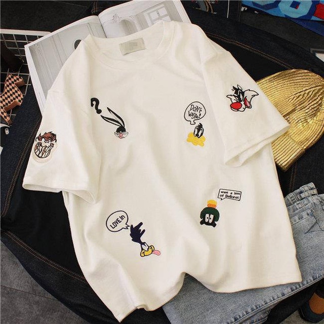 Summer T-Shirts O-Neck Cute Cartoon - Image 3