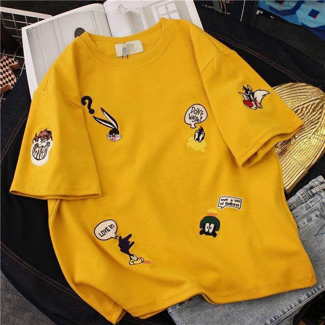 Summer T-Shirts O-Neck Cute Cartoon