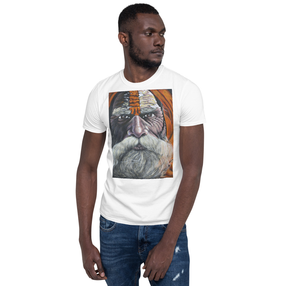 Wise Old Man from Udaipur Design T-Shirt - Image 2
