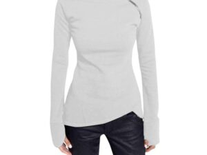Winter Women Casual Solid Blouse