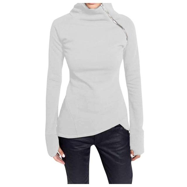 Winter Women Casual Solid Blouse