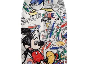 Women's Pencil skirt Cartoon Mouse Print