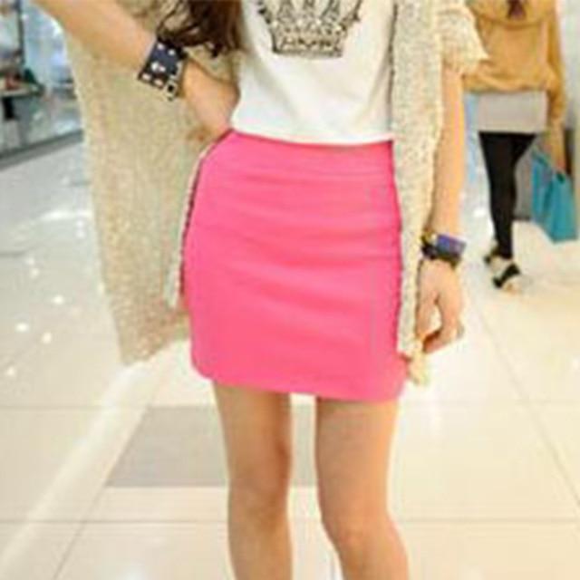 Hip Pencil Pleated Mini Skirt
