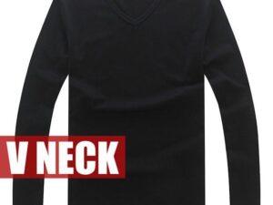 Men's long sleeve v neck tight t-shirt