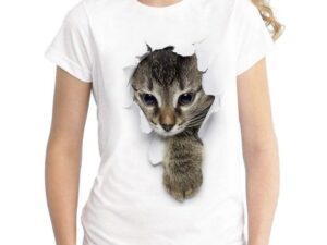 Cat Poking Through T-Shirt
