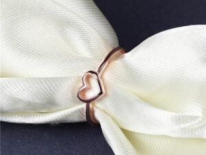 Rose Gold Color Heart Shaped Ring