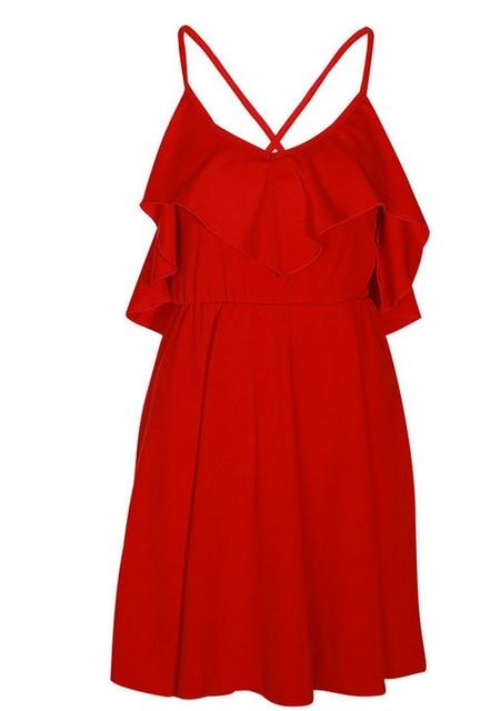 Vintage V-neck Strap Mini Dress