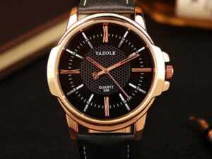 Men's Classic Leather Strap Watch