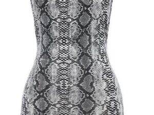 Snake Print Mini Dress