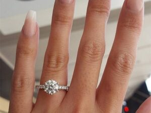 Classic Engagement Ring  White Cubic Zircon Wedding Band