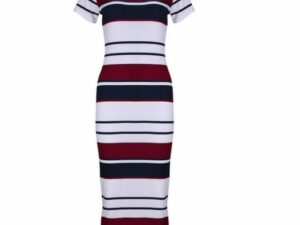 Striped Bodycon Short Sleeve Dress