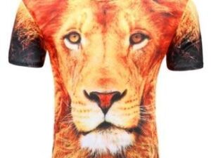 Lion Fan Print T-Shirt