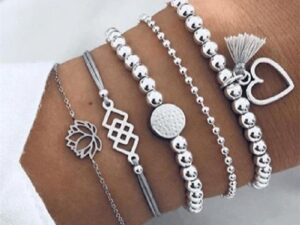 Crystal Bead Bracelet Set (Sets of five)