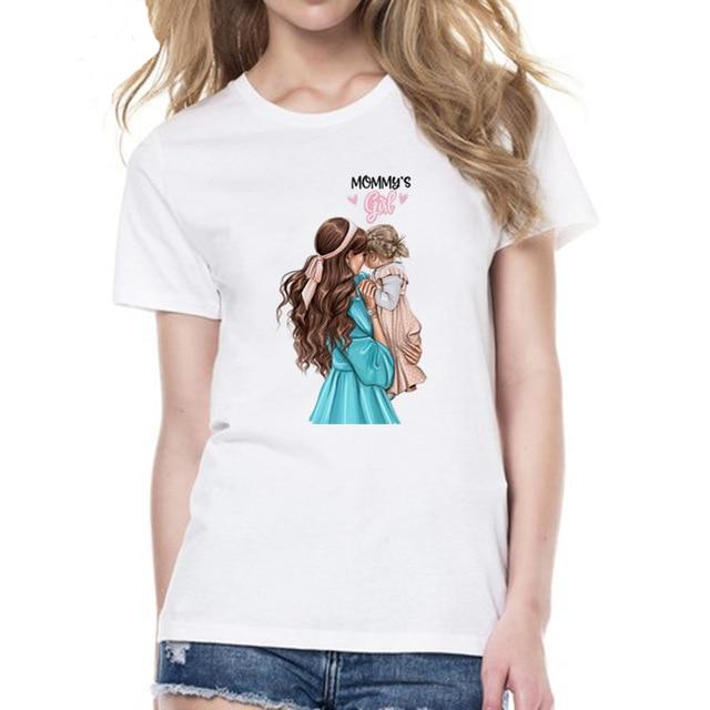 Women's Colorful Print Short-Sleeve T-Shirt - ''Mother's Love''