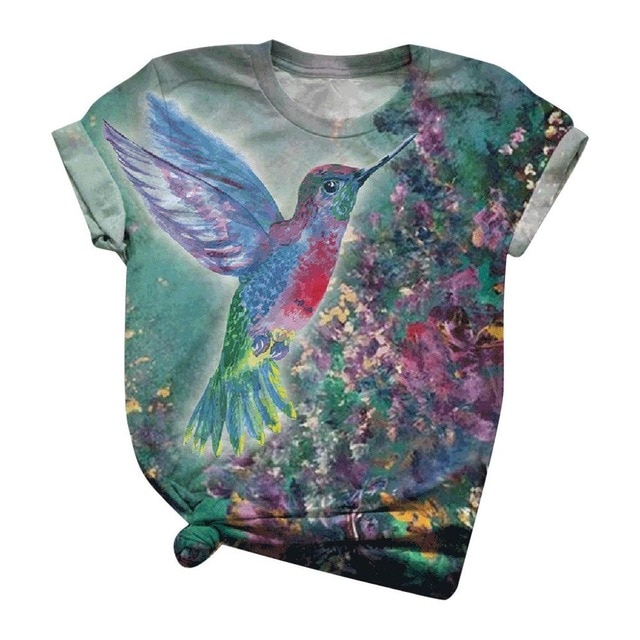 3D Animal Printed O-Neck Top T-Shirt - Image 6