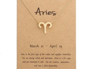 Zodiak Sign Constellation Pendant Necklace