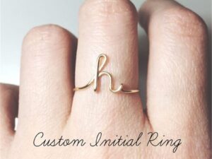 Unisex Letter of Alphabet Ring