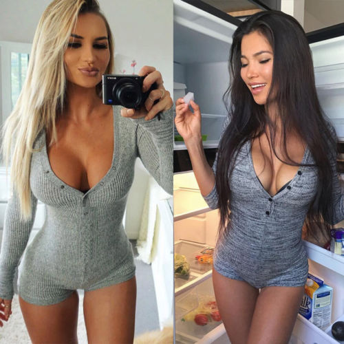 V Neck Cotton Long Sleeve Bodysuit - Image 4